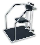 Detecto 6868 Bariatric Flip-Seat Scale w/ Handrails, 800 lb x 0.2 lb (MADE IN THE USA)