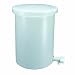 Nalgene 11102-0055 HDPE Graduated Lab Tank with Cover and Spigot, Cylindrical, 208L Capacity