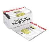 MMF Industries 2362006N20 - 8 Bundle Capacity Tamper-Evident Cash Bags, 20 x 20, Clear, 250 Bags/Box-MMF2362006N20