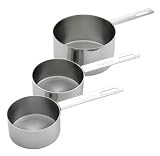 MIU Stainless-Steel 3-Piece Odd Size Measuring Cup Set