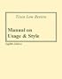 Manual on Usage & Style