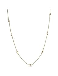 Bling Jewelry CZ by the Inch 925 Sterling Silver Gold Vermeil Necklace