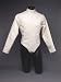 Sporting Goods : Womens Practice jacket, comfortable white fabric, zipper in the back, regulation