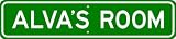 ALVA ROOM SIGN - Personalized Gift Boy or Girl, Aluminum