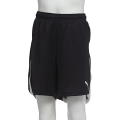 PUMA Kinder Teamsport Speed Shorts w. innerbrief, black-white, 128