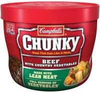 Campbell's Chunky Beef with Country Vegetables Microwavable Soup 15.25 oz