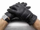 Leather Emporium Mens New Black Soft Leather Driving Bikers Or General Use Gloves – Medium