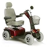 Hurricane PMV 4-Wheel w/55AH Batteries & Charger + Flat Free Tires - Color Candy Apple Red - Brown Fabric Seat