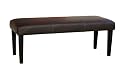 Baxton Studio Edmonda Leather Ottoman, Dark Brown