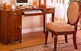 Kidney Shaped Cherry Finish Computer Desk