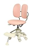 デュオレストチェア 背スライドと使いやすくなった足置き DR-289SG 【パステルピンク】 自然な姿勢矯正で学習効率UP