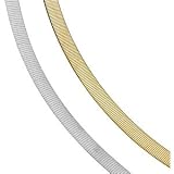 14K Two Tone Gold Reversible Omega Chain - 16 inches