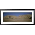 Statues in a Temple, Great Temple of Ramses II, Abu Simbel, Egypt Architecture Framed Art Poster Print by Panoramic Images, 51x23