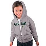 Oakland Athletics Toddler Zip Hood by Soft as a Grape - Heather Grey 5/6 Toddler