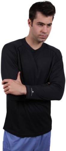 Under Scrub Men's Long Sleeve Under Scrub Top-Black-XL