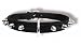 14" Spike leather dog collar - black leather