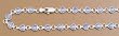Sterling Silver Stone Anklet - Heart Cut and Blue - 10'' in Length