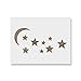 Moon and Stars Stencil Template - Reusable Stencil with Multiple Sizes Available