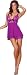 Women's Babydoll And Thong (Purple;Small)