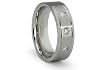 FRONTIER Stainless Steel Men's Ring with 3 CZ 7m FRONTIER Stainless Steel Men's Ring with 3 CZ 7m