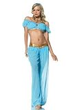 Sexy 3Pc Arabian Princess Belly Dancer Halloween Costume by Leg avenue