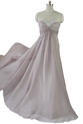 Qpid Showgirl Grau Chiffon voller Länge Abendkleid Abschlussball Ballkleid Brautjungfernkleid 1276GY Reviews