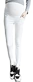 アイセレクト（i-select） 美脚 マタニティ用 レギンス レギパン スリム ストレッチ パンツ レディース 妊婦 (L, ホワイト)