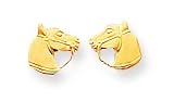 14k Polished Horse Head Post Earrings