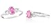 Oval Cut Pink CZ Solitaire Ring Sterling Silver