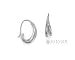 Ed Levin Sterling Double Oval Hoop Earrings