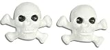 Trik Topz Skull & Bones Valve Caps pr. White 122405
