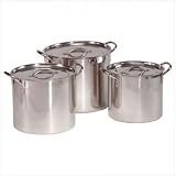 3 piece Stainless Steel Stock Pot Set