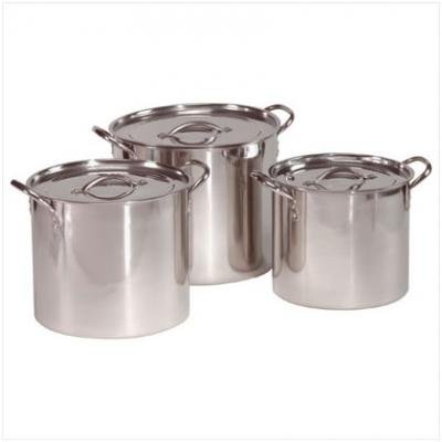 3 piece Stainless Steel Stock Pot Set by IRC