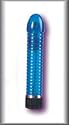 Light Rod 6 1/2 Inch Ridged Lighted Multi-Speed Massager - Turquoise