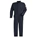 Bulwark Flame Resistant 9 oz Twill Cotton Excel FR Long Classic Coverall with Hemmed Sleeves, Navy, Size 44