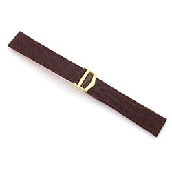 Brown Genuine Crocodile Strap 18mm