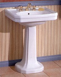 Mayfair Pedestal Lavatory Sink - Biscuit