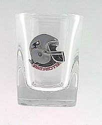 New England Patriots Square Shot Glass - NFL Football Fan Shop Sports Team Merchandise