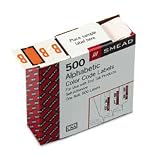 Smead Color Code Labels, B, 1-1/4x1, Light Orange
