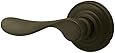 Schlage Champagne Left Hand Dummy Lever, Andover Rose, Oil Rubbed Bronze