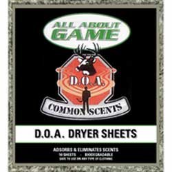 All About Game DOA Carbon Dryer Sheets- 10pk by All About Game