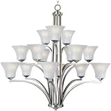 Maxim Lighting 20097FTSN Aurora 15-Light Chandelier - Satin Nickel