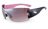 Sundog Allure-Paula Creamer Signature Style Sunglasses with Shocking Pink Frame and Gradient Smoke Flash Mirror Lens