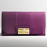 コーチ coach  クリスティン レザーウォレット （パープル）