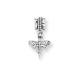 Dragonfly Dangle Charm in Sterling Silver for 3mm Reflections, Expression, Kera, Pandora and SilveRado Bracelets & Necklaces
