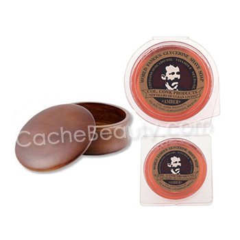Amber Shave Soap And Kingsley Shave Bowl Dark Wood