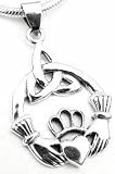 CLADDAUGH CELTIC Knot Claddagh Pendant Sterling Silver