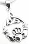 CLADDAUGH Celtic Knot Claddagh Pendant Sterling Silver