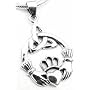 CLADDAUGH CELTIC Knot Claddagh Pendant Sterling Silver