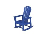 Recycled Earth-Friendly Venice Beach Outdoor Adirondack Rocking Chair Ocean Blue